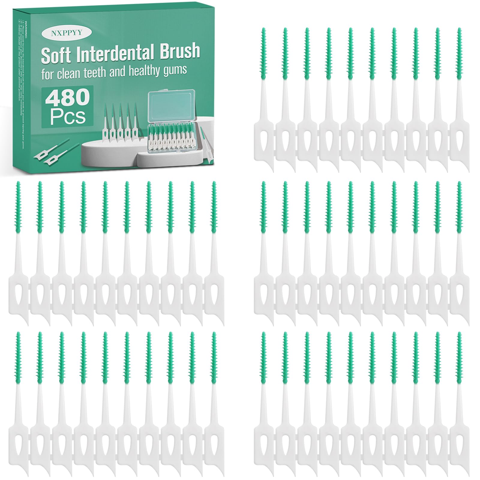 NXPPYY 480pcs dental floss picks case portable and hygienic for on the go cleaning