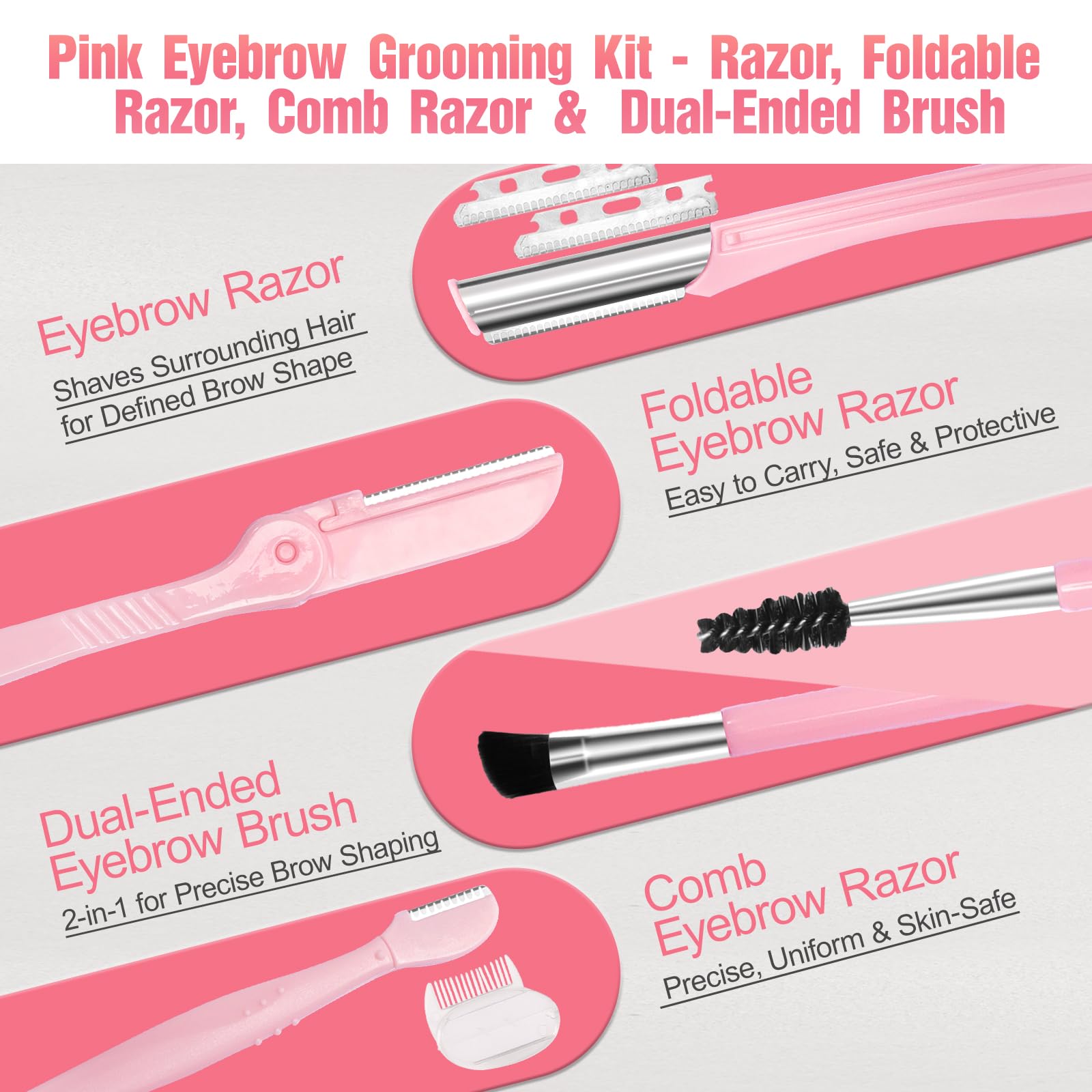 NXPPYY curved eyebrow trimmer follows brow arcs for smooth shaping