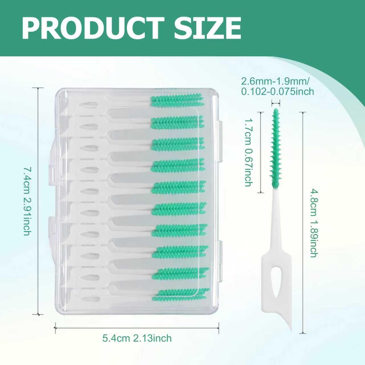 NXPPYY soft silicone flossers with bristles gently remove debris between teeth