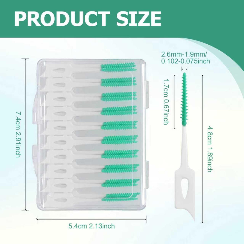 NXPPYY soft silicone flossers with bristles gently remove debris between teeth