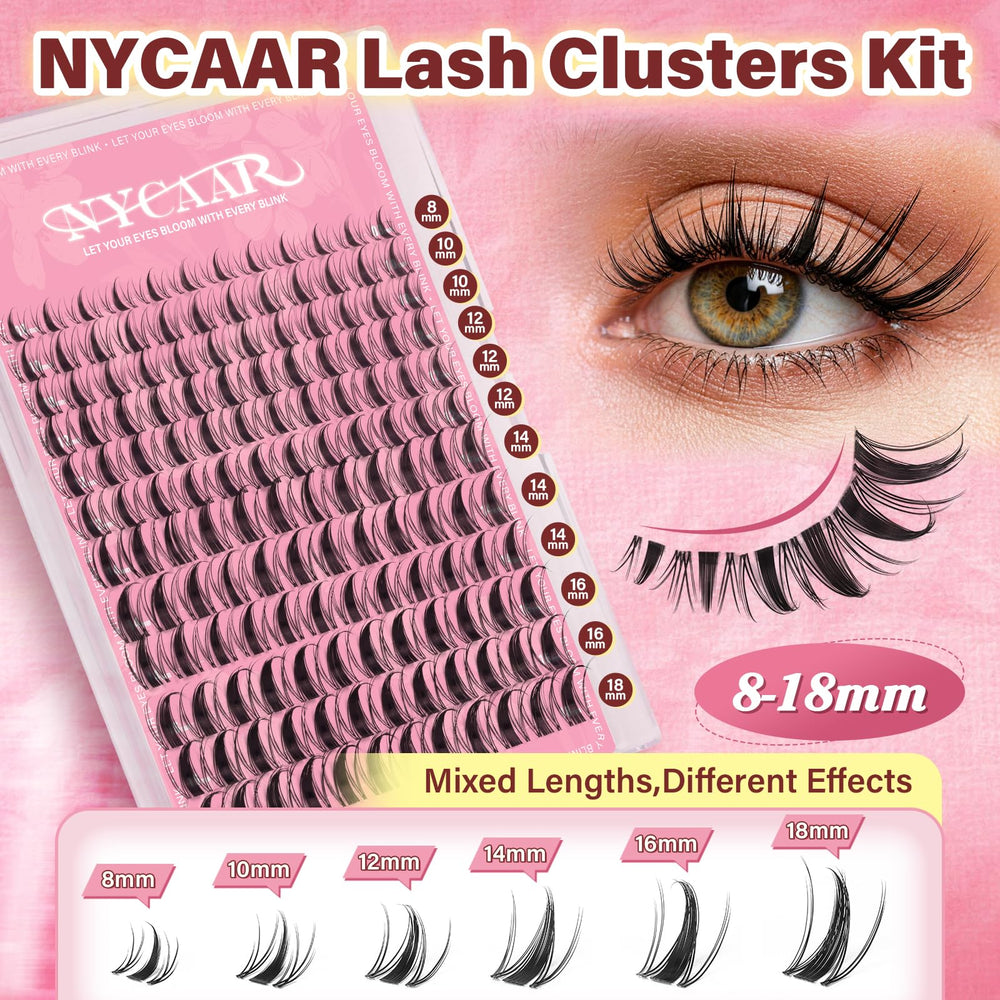 NYCAAR Lash clusters soft fibers for comfortable wear