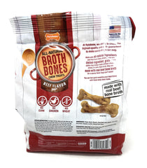 Nylabone Beef Broth Bones chews in a serving bowl.
