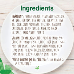 Nylabone Healthy Edibles close-up texture emphasizes durable, long-lasting chewing for puppies.