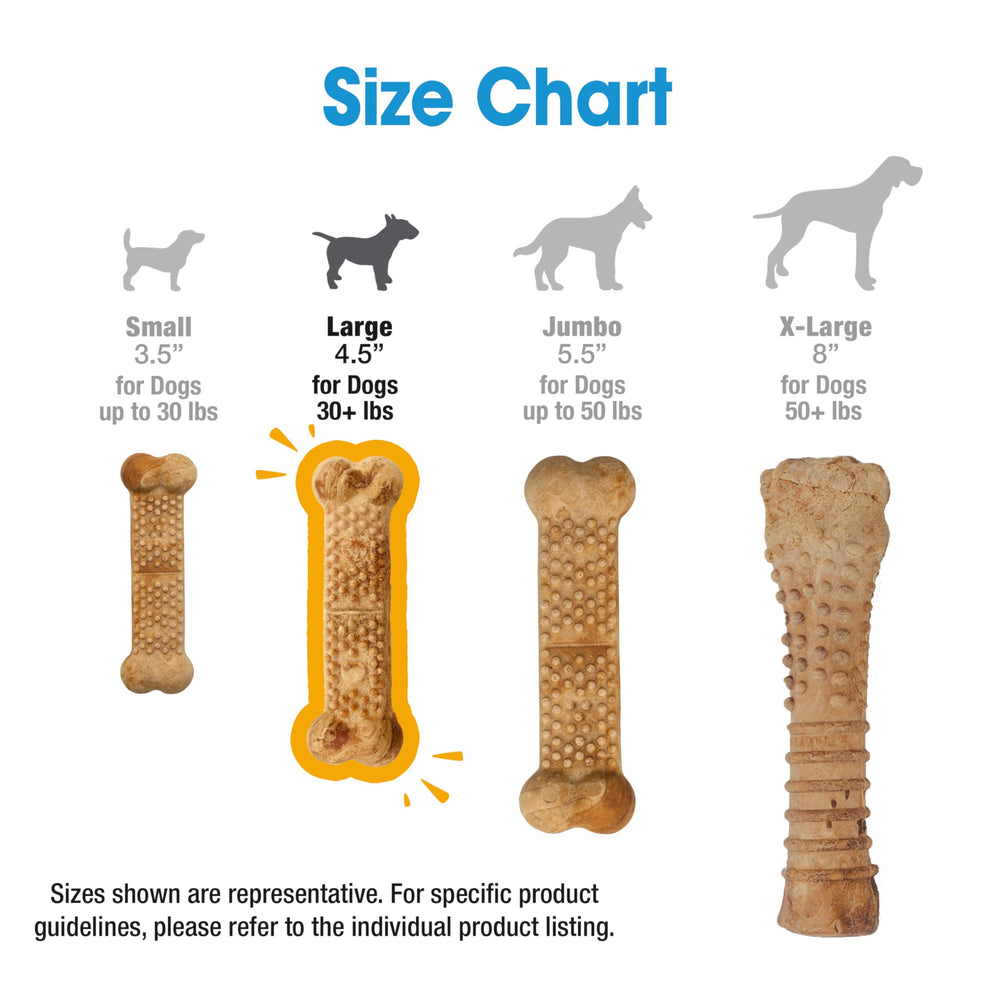 Nylabone Nubz break-in-half design enabling flexible portions.