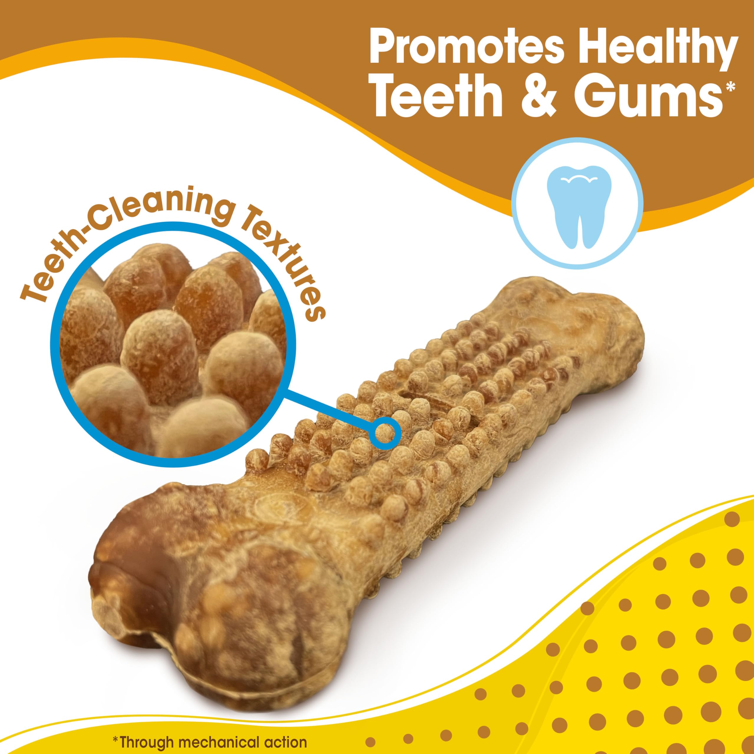 Nylabone Nubz textured surface emphasis for plaque-scraping action.