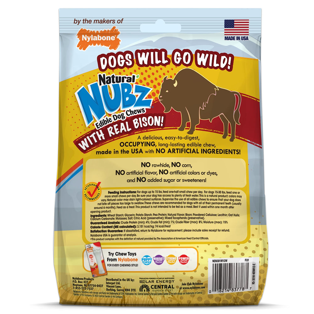Nylabone Nubz Wild easy-to-break chew for portion control.