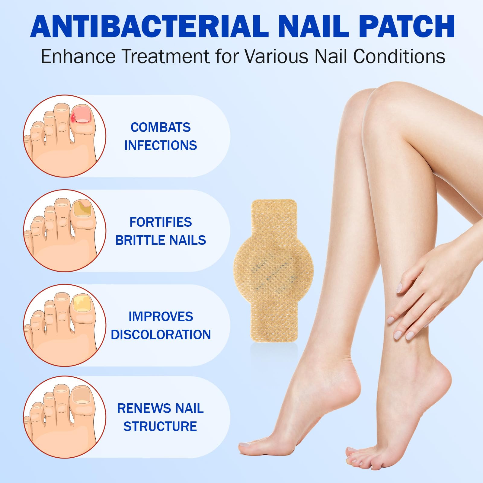 Nyloriaine patches for nighttime use fit smoothly for 6-8 hours.