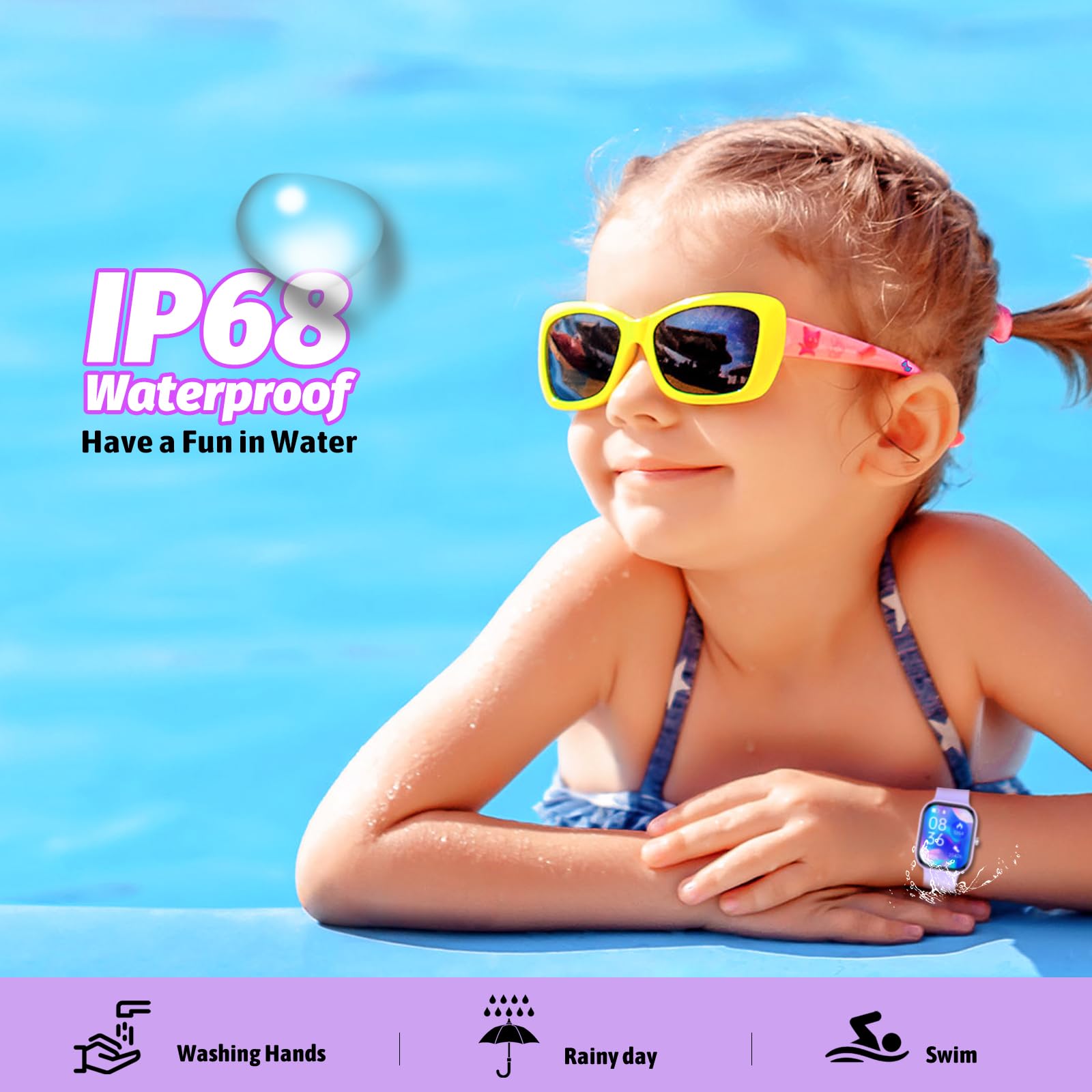 Nyonio Smart Kids Watch Bluetooth notifications for calls and messages
