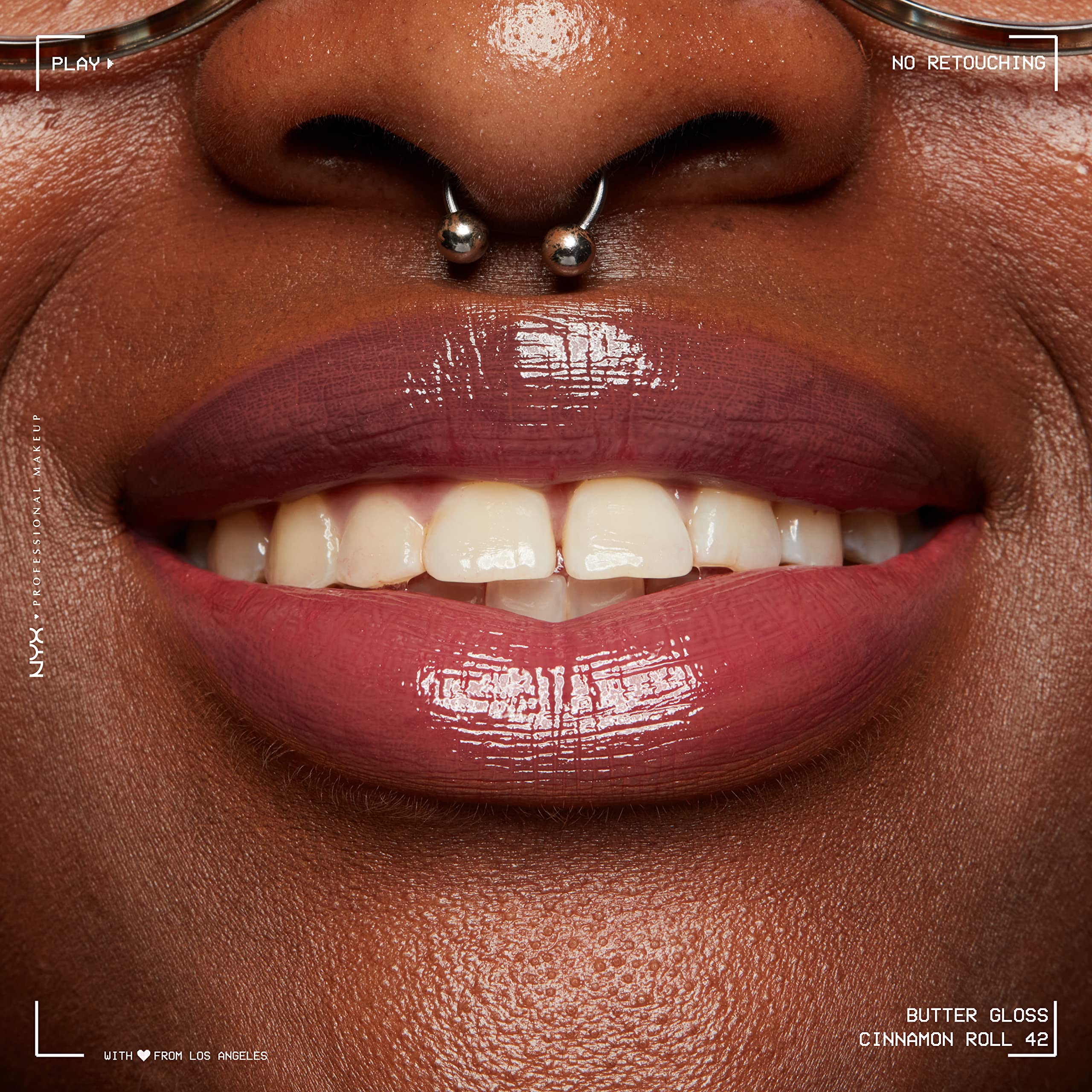 NYX Butter Gloss Cinnamon Roll variety of shades showcased together
