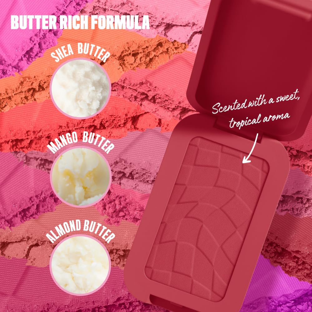 NYX Buttermelt blush pigment swatch displaying rich color payoff