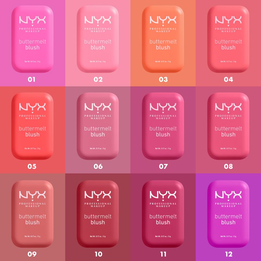 Soft matte finish on the cheek from NYX Buttermelt blush for natural flush