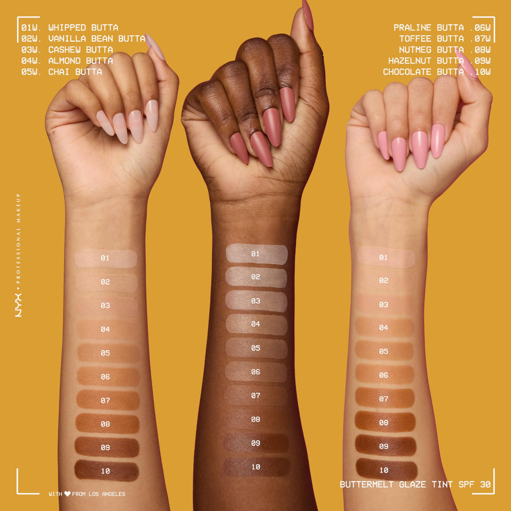 NYX Buttermelt Glaze creamy consistency shown for quick, seamless blends