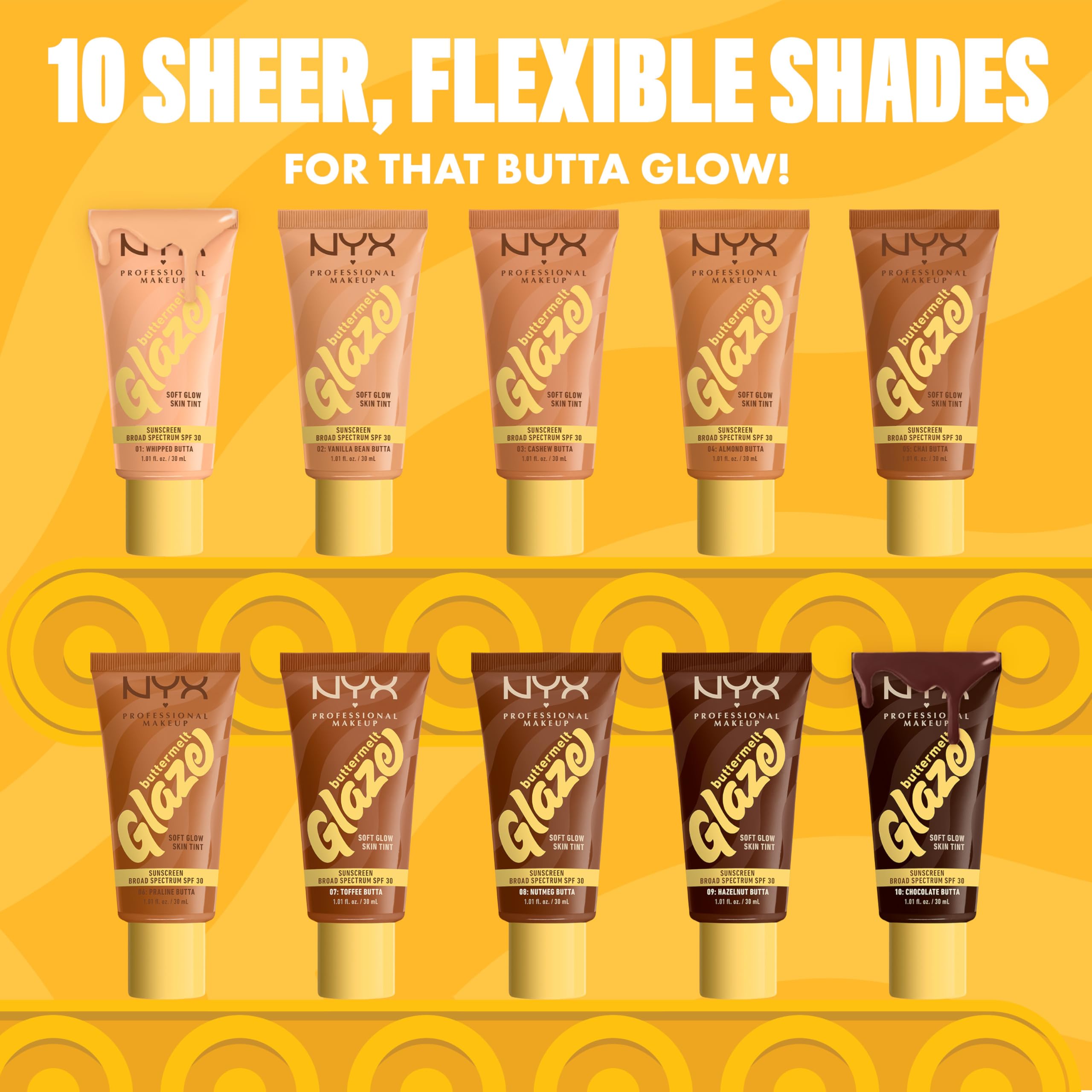 NYX Buttermelt Glaze water-resistance shot hints long wear through the day