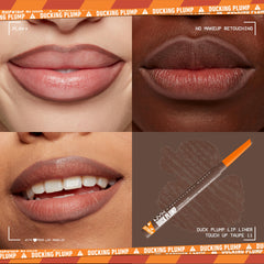 Nyx Duck Plump Lip Liner dual-edge precision-tip in action for clean lines.