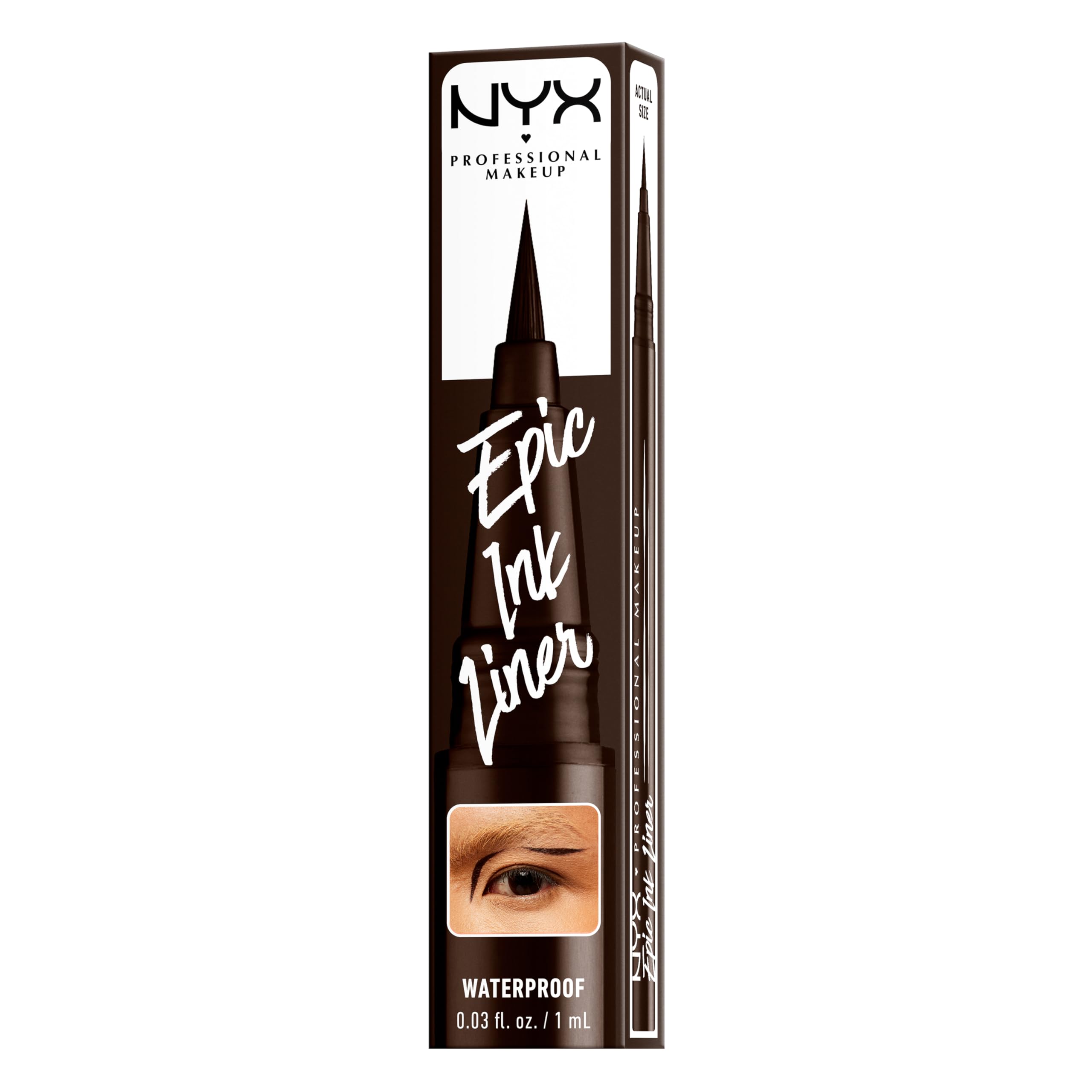 NYX Epic Ink Liner cruelty-free branding highlights ethical cosmetics.
