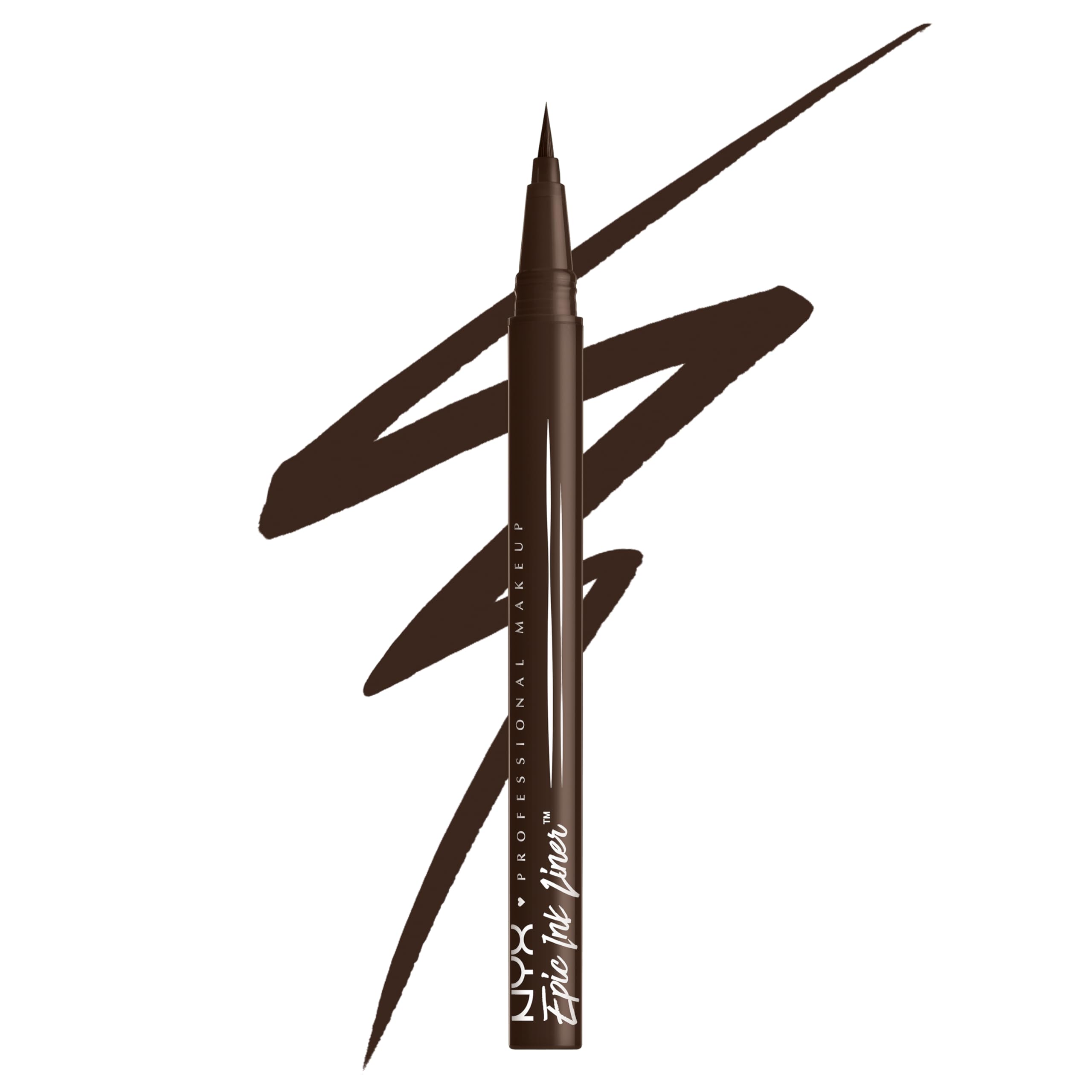 NYX Epic Ink Liner dark chocolate cap shows matte definition for all-day wear.