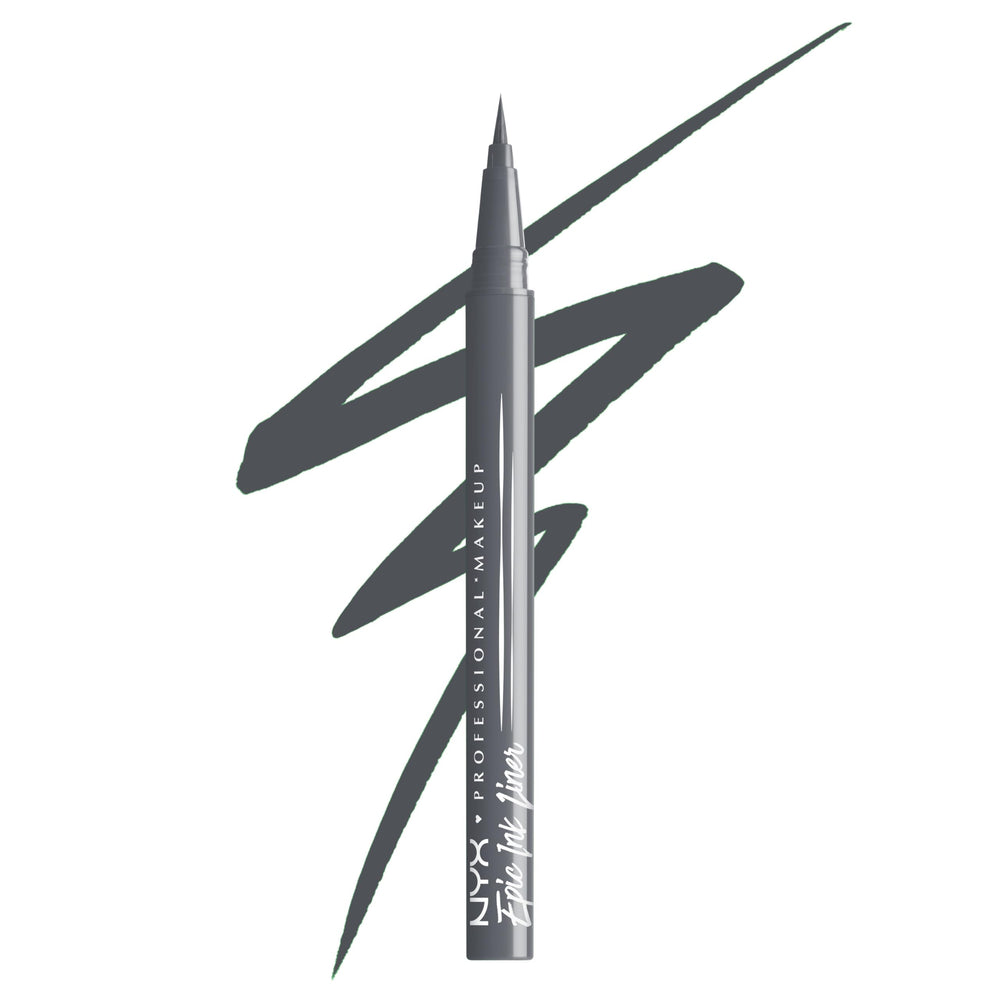 NYX Epic Ink Liner Stone Washed Grey, close-up of the precise tip for defined lines.