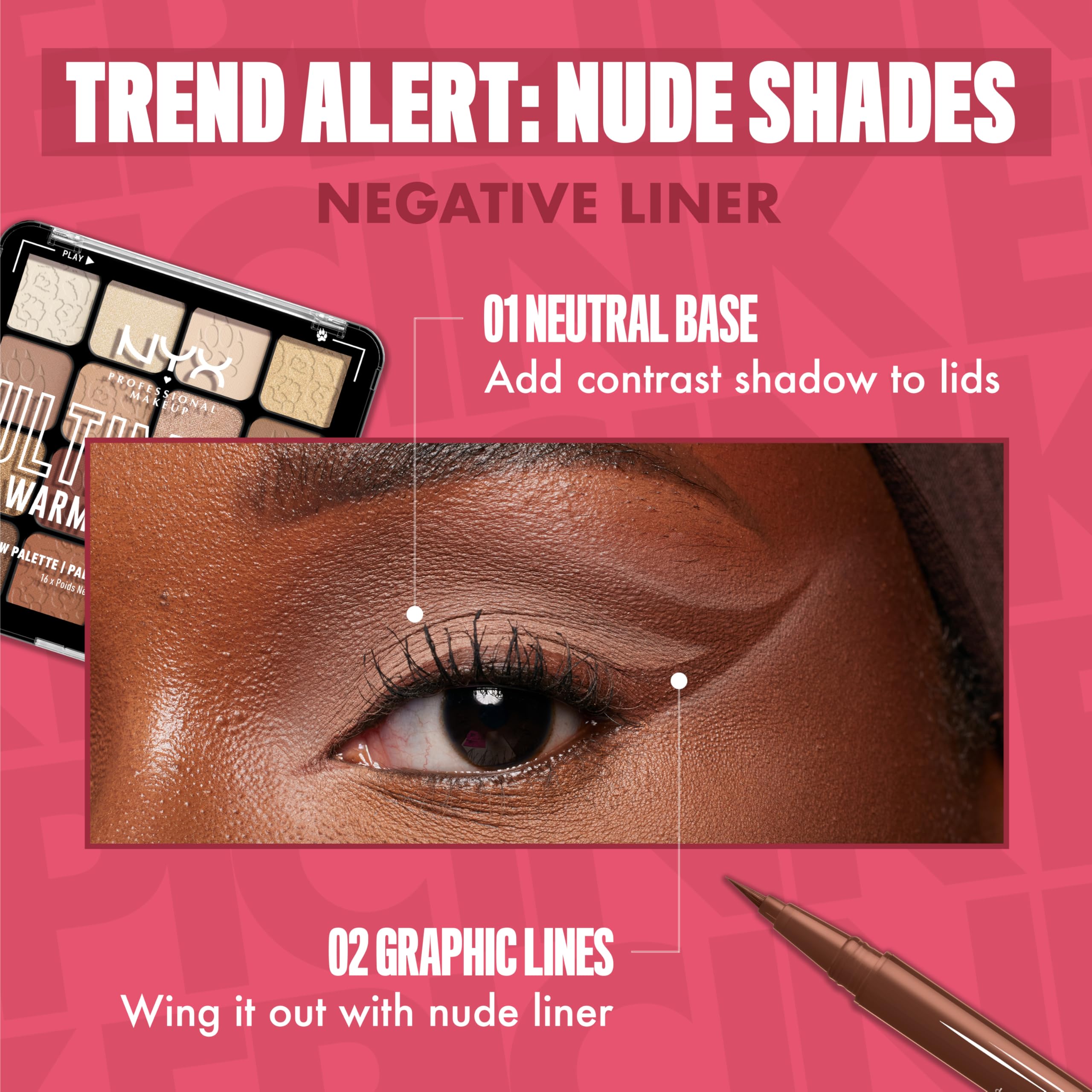 NYX Epic Ink Liner swatch in dark chocolate shows rich color.