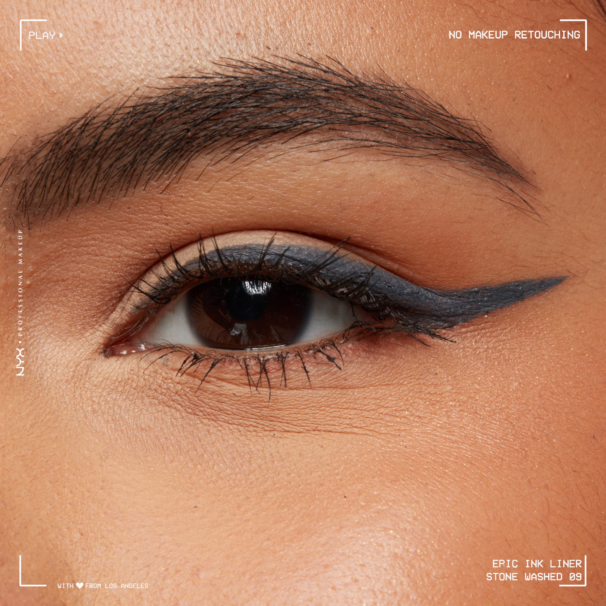 NYX Epic Ink Liner during water exposure for lasting waterproof wear.