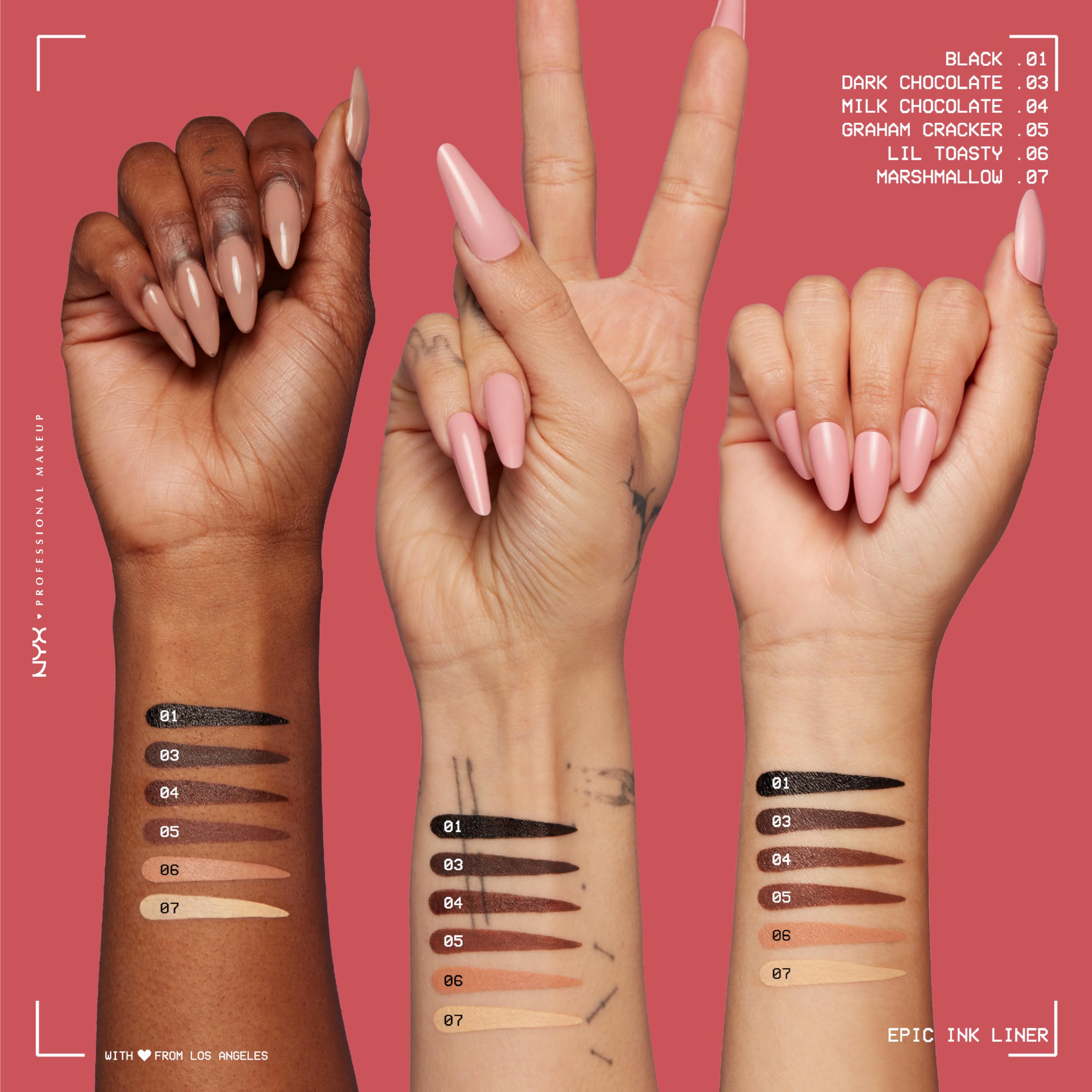 NYX Epic Ink Liner waterproof matte finish resists water and sweat.