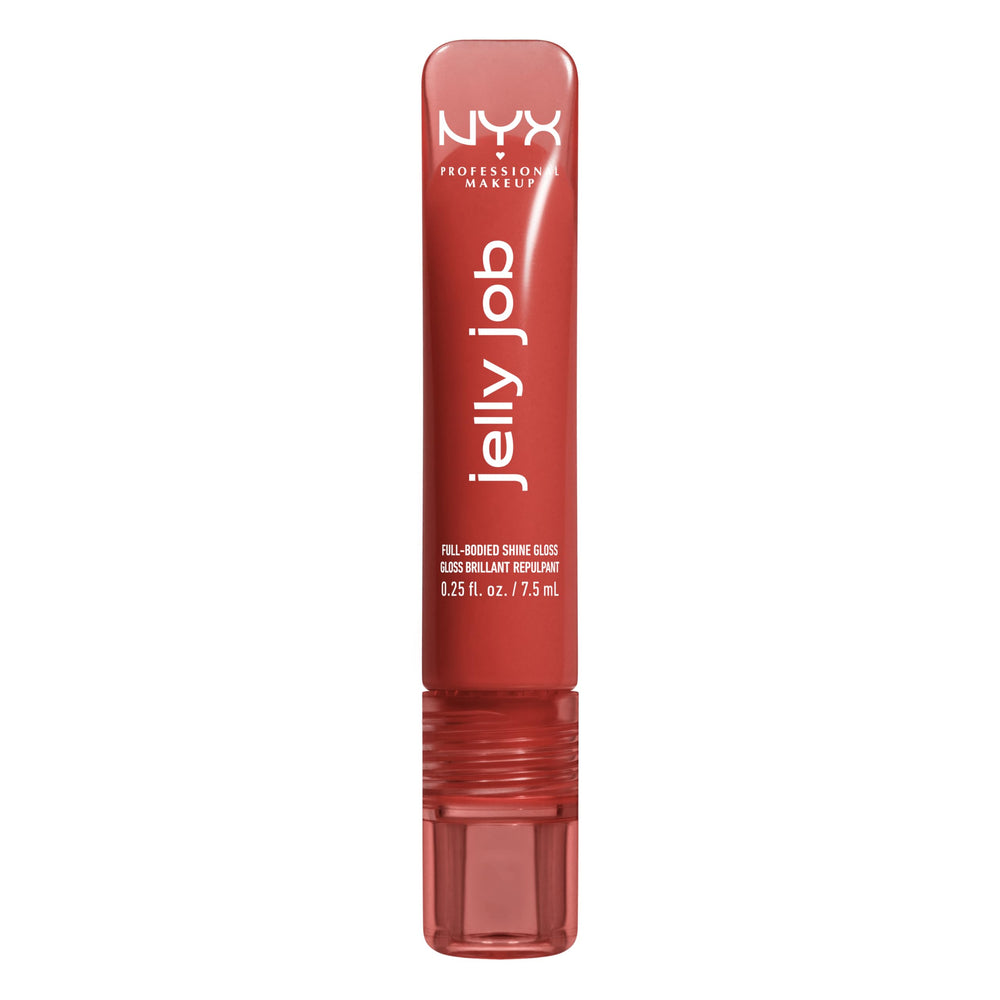 NYX Jelly Job Lip Gloss compact display highlights easy everyday use.