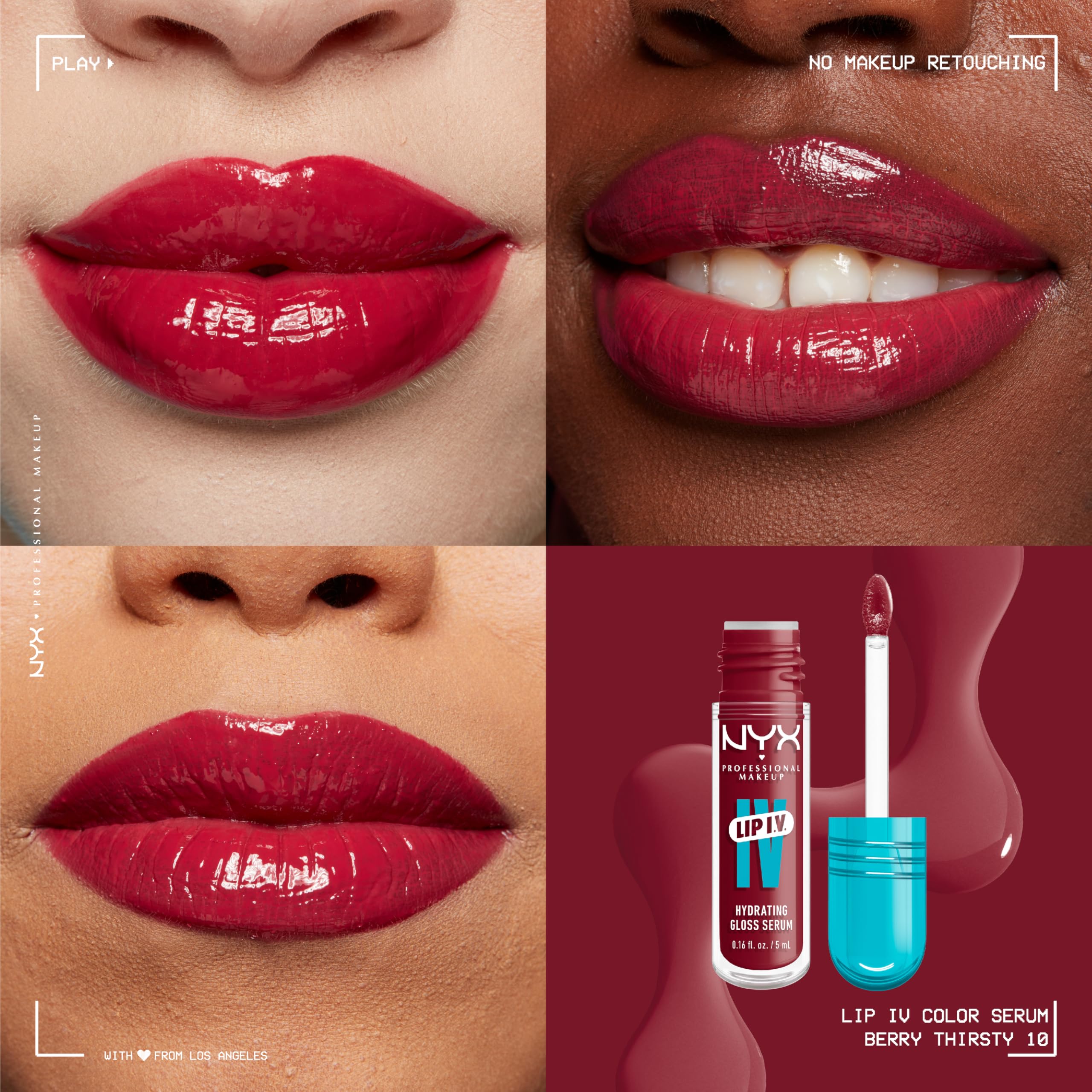 NYX Lip IV applicator enables smooth, even color application.