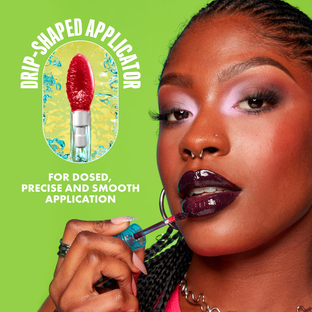 Shade range from sheer to vibrant in NYX Lip IV Hydrating Glossy Lip Stain