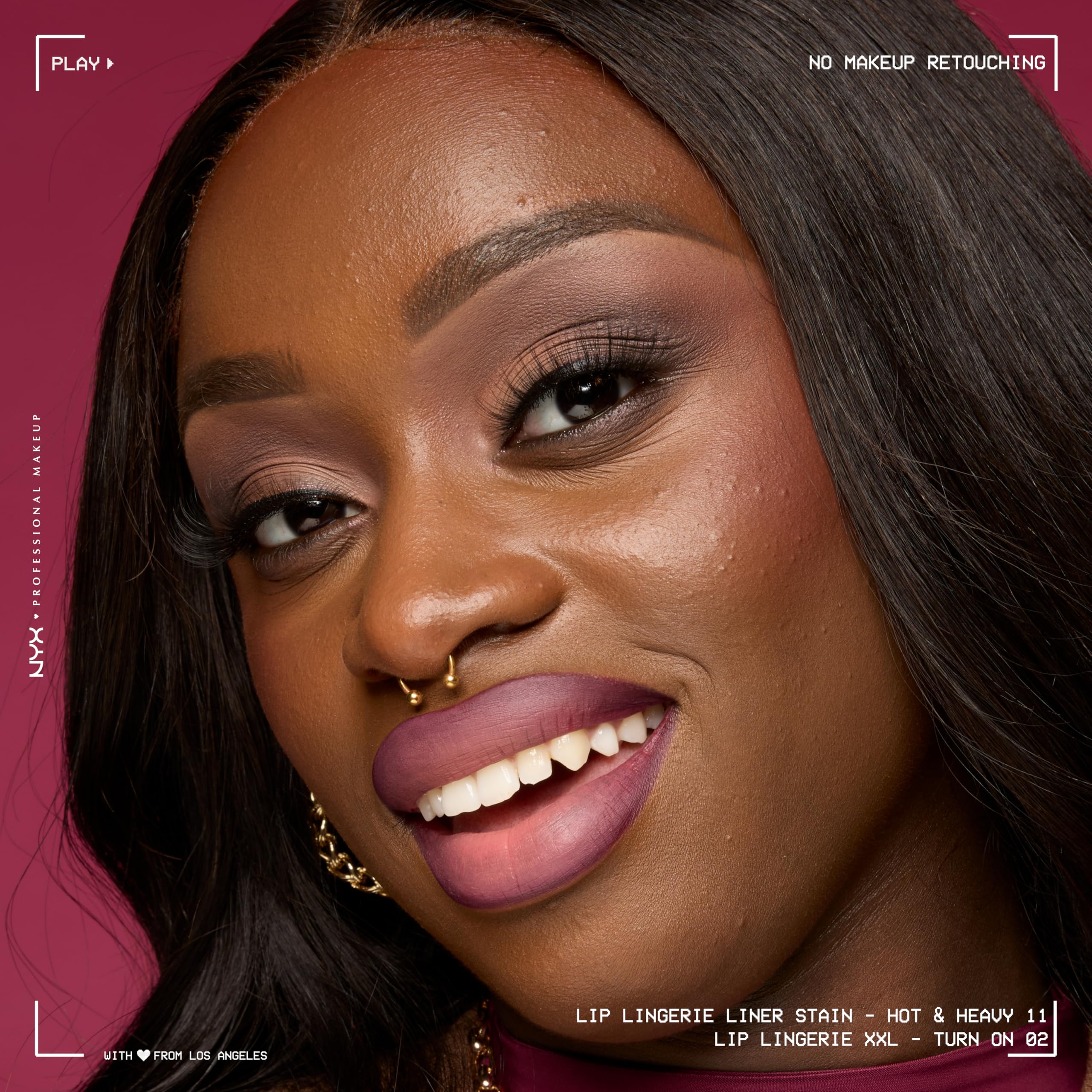NYX Lip Lingerie Curve-hugging tip for seamless contouring.
