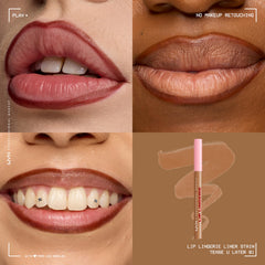 NYX Lip Lingerie Sculpting Lip Liner Stain shows transfer-proof finish on swatch