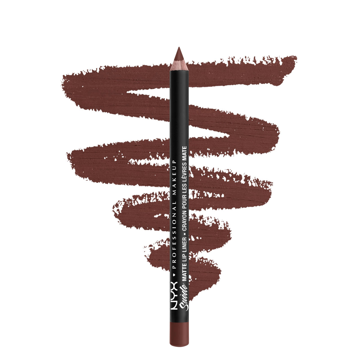 NYX Suede Matte Lip Liner The OG Brew Brown defines lips with a precise matte line.