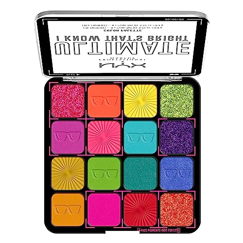 NYX Ultimate Shadow Palette internal pan close-up shows rich pigments and smooth blendability