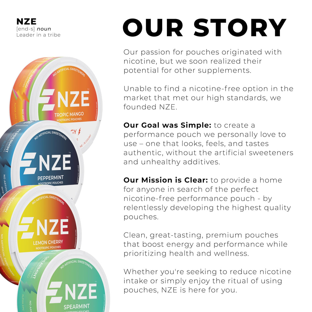 Wintergreen flavor swatch with NZE branding