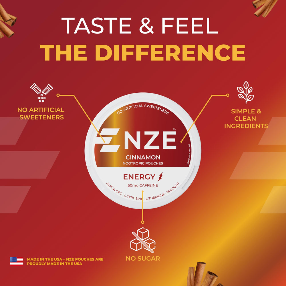 NZE pouch being placed between gum and cheek for discreet use