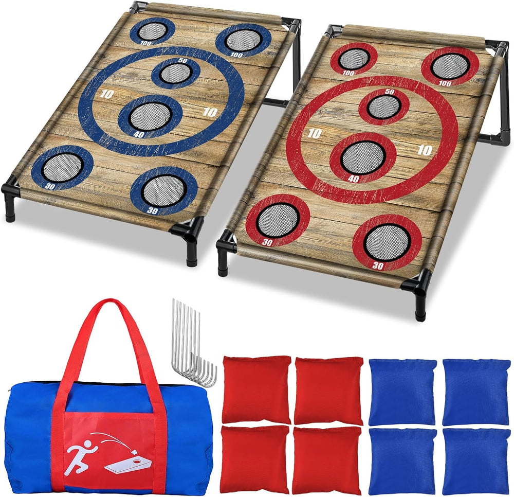 NZQXJXZ portable cornhole board set 3x2ft ready for backyard and indoor play