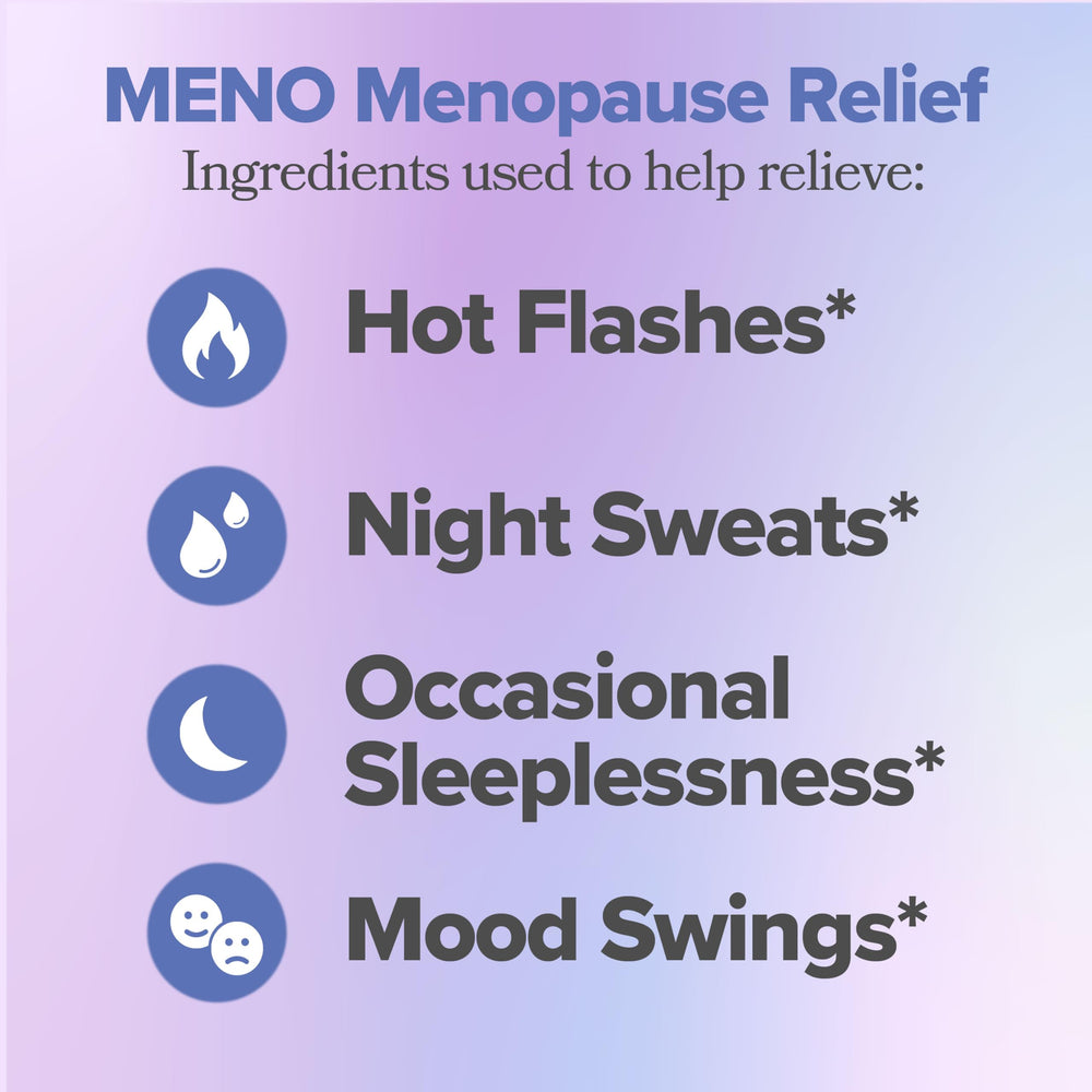 O Positiv MENO capsules close-up highlighting convenient daily servings for symptom management.