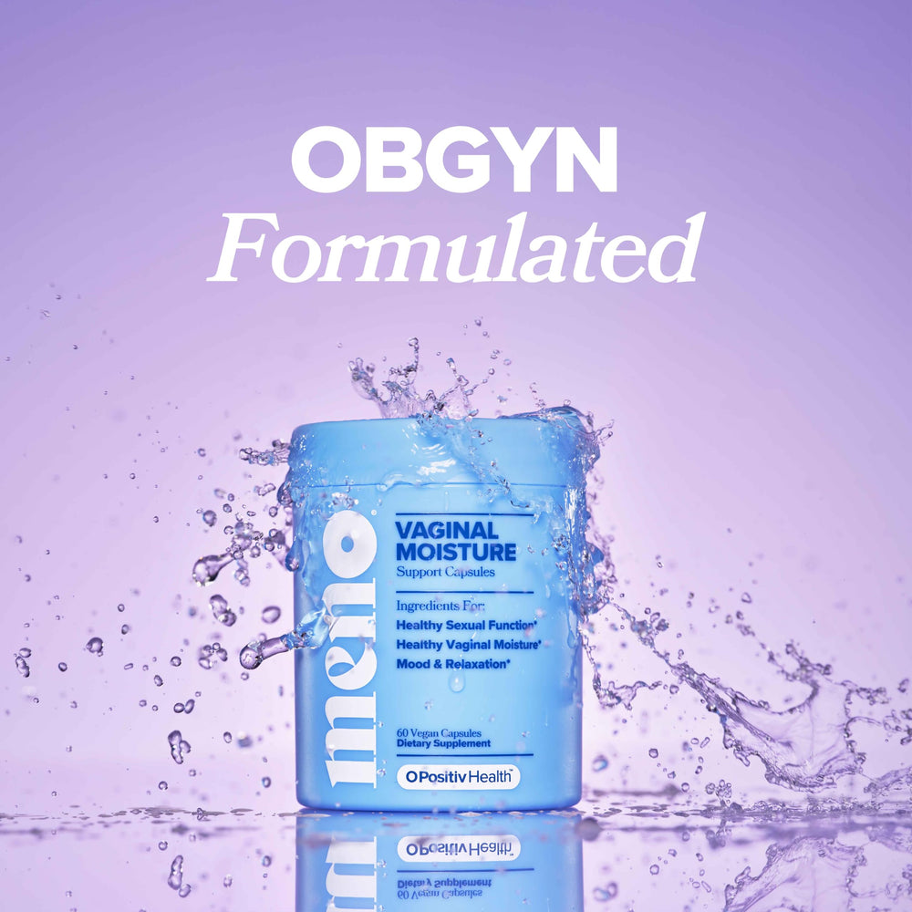 O Positiv MENO packaging highlights fenugreek extract and hormone-free design.