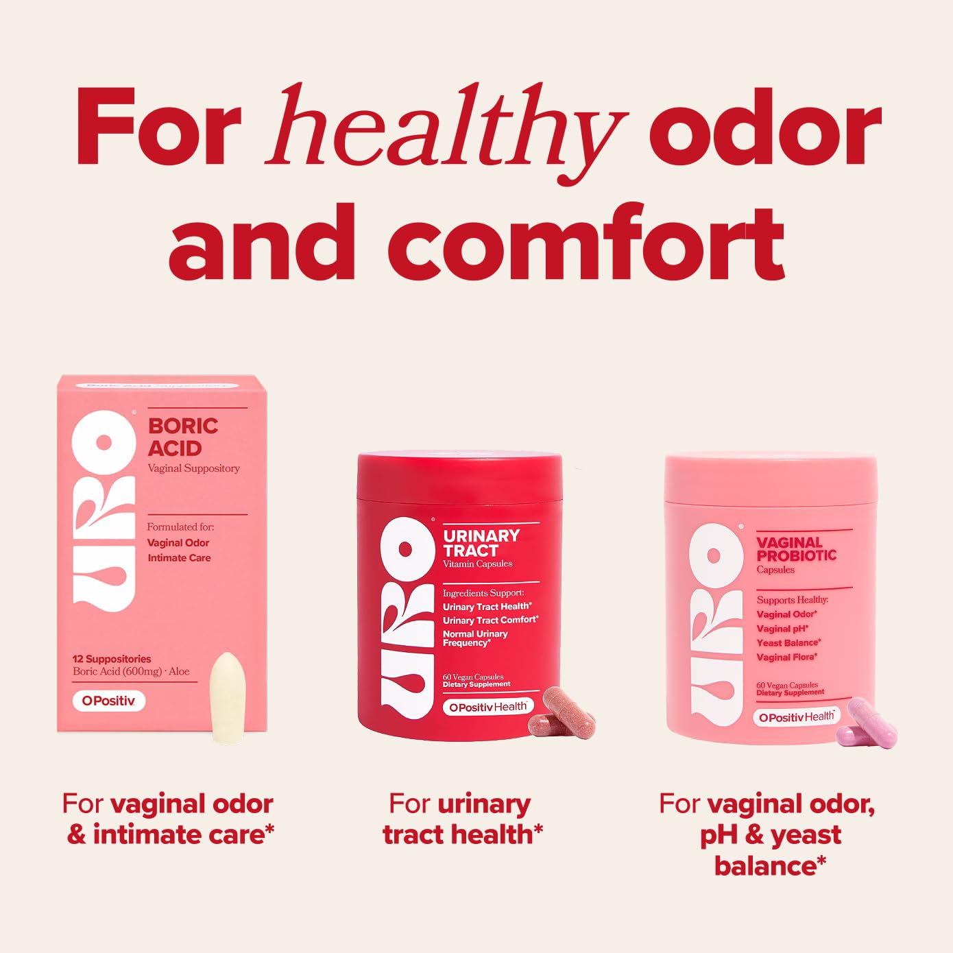 O Positiv URO capsules ready for daily use on a table