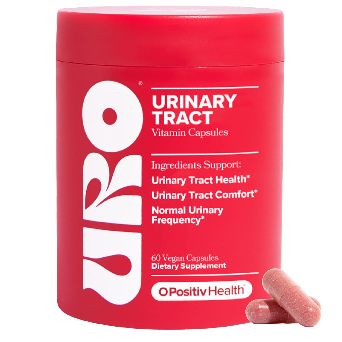 O Positiv URO bottle shown for daily urinary health support