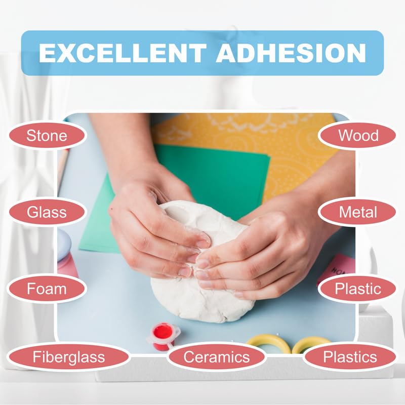 OAIEGSD epoxy putty bonds to wood, metal, and ceramics for repairs.