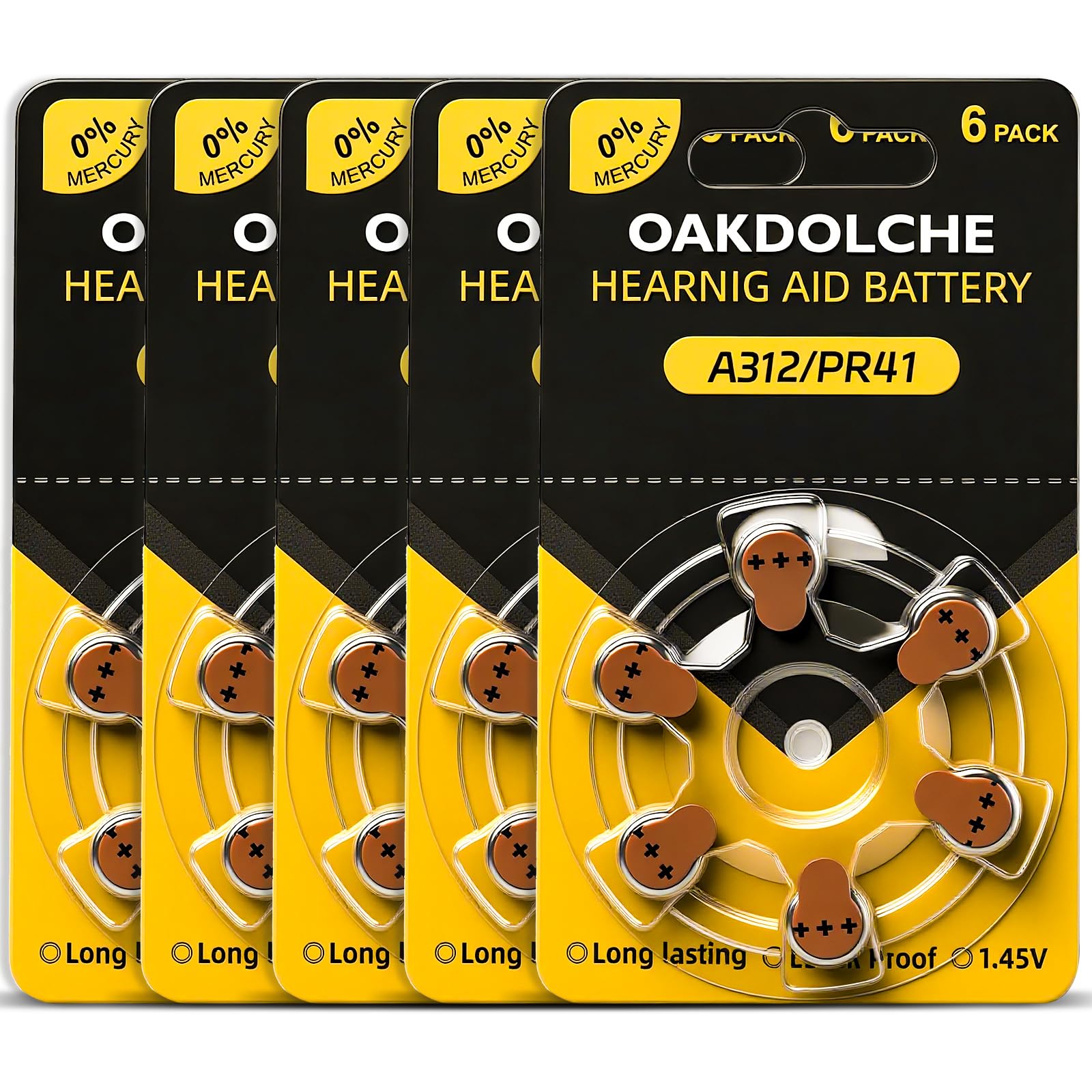 OAKDOLCHE 312 battery case with long tabs for easy handling