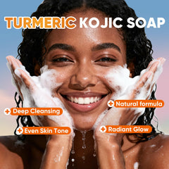 OAKDOLCHE turmeric kojic acid soap bar for underarms; keeps freshness gentle.