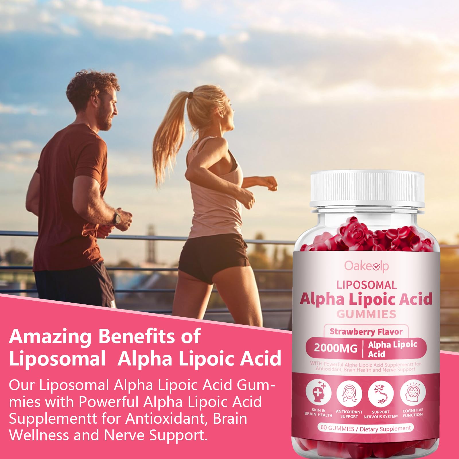 Oakevlp Biotin and Benfotiamine ingredients visual signals comprehensive support.