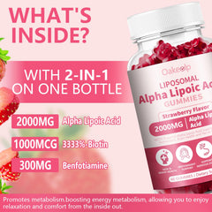 Oakevlp strawberry flavored gummies invite easy daily supplementation.