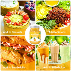 OALSE Sea Moss Gel mango pineapple ingredients label, highlights minerals and vegan formula.