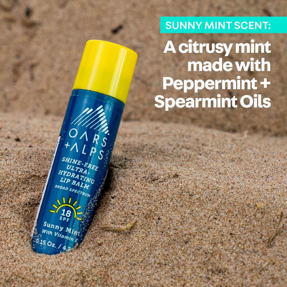 Oars + Alps 80-minute water resistance shown for persistent lip protection