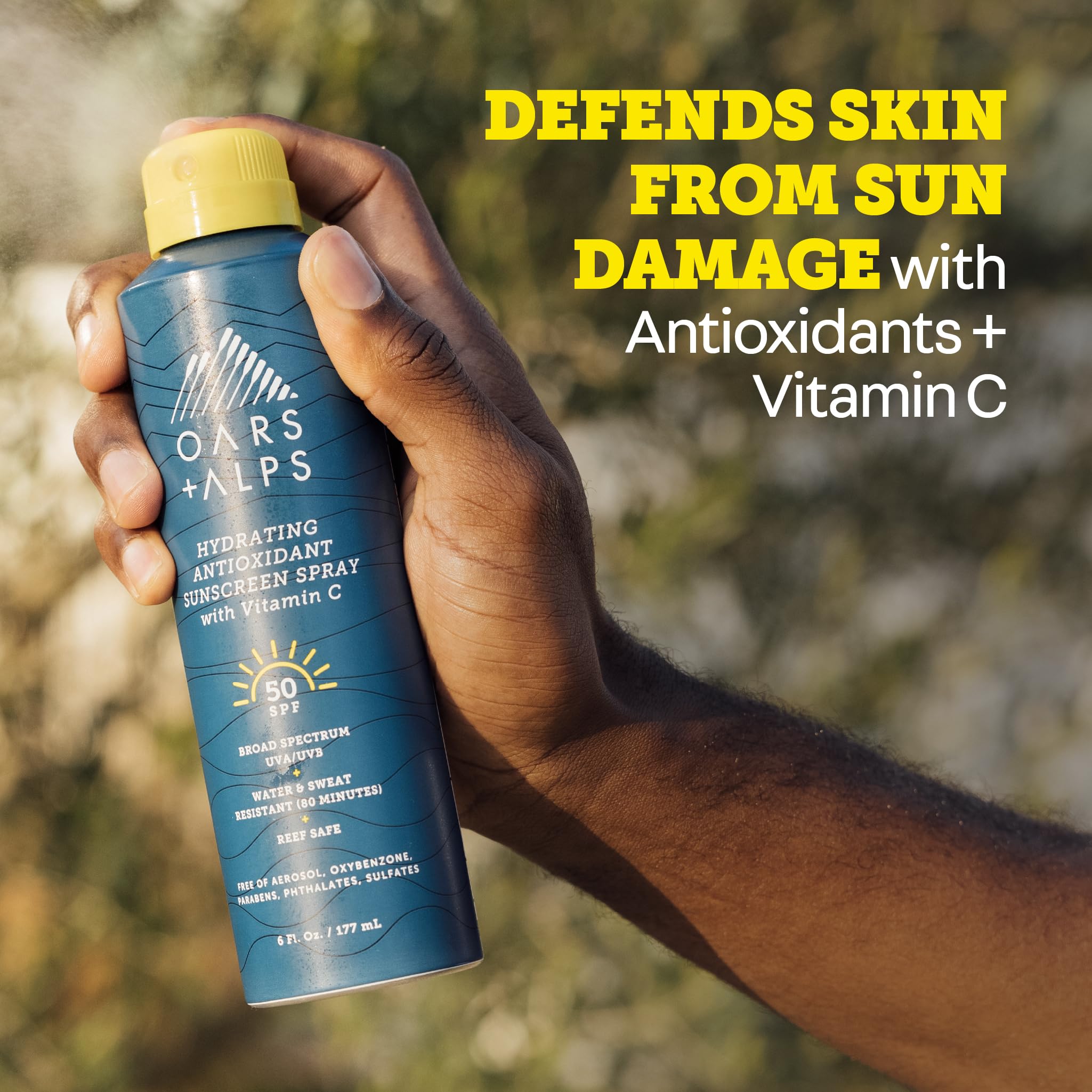 Oars + Alps Alpine Caribou Moss antioxidants support skin health during outdoor activities.