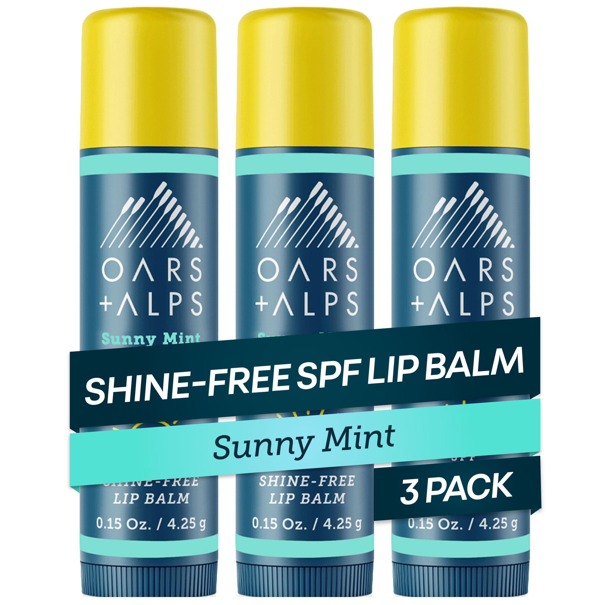 Oars + Alps lip sunscreen SPF 18 tube close-up for UV lip protection