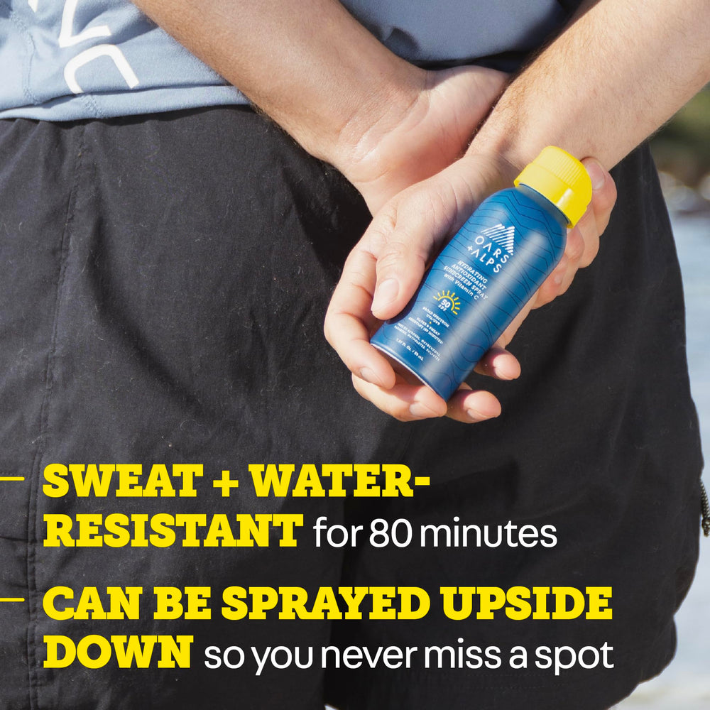 Oars + Alps Summer Splash scent in use during outdoor activity