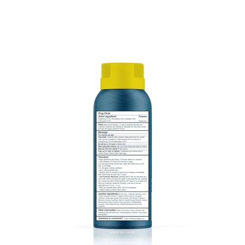Oars + Alps sunscreen spray shown as water resistance for outdoor use