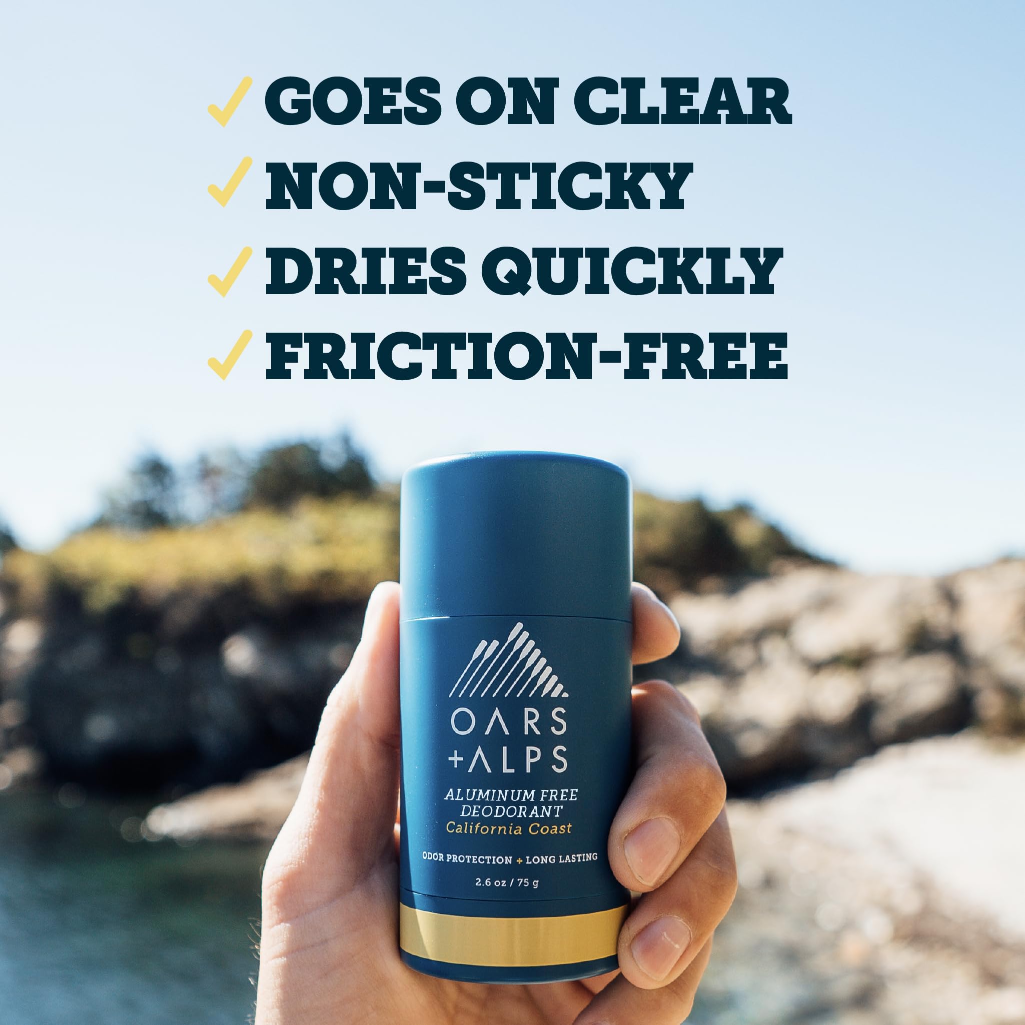 Oars + Alps TSA-friendly 2.6oz travel size in a gym bag.